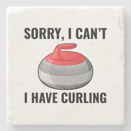Curling Ijssport Stenen bezem Onderzetter (Voorkant)