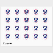 Curling Ijssport Stenen bezem Ronde Sticker (Vel)