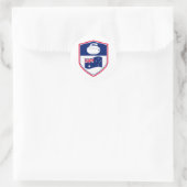 Curling Ijssport Stenen bezem Ronde Sticker (Tas)