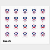 Curling Ijssport Stenen bezem Ronde Sticker (Vel)