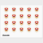 Curling Ijssport Stenen bezem Ronde Sticker (Vel)
