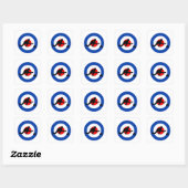 Curling Ijssport Stenen bezem Vierkante Sticker (Vel)
