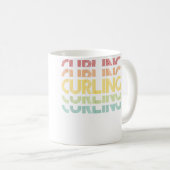 Curling Ijsstok Schieten Koffiemok (Voorkant rechts)