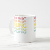 Curling Ijsstok Schieten Koffiemok (Voorkant links)