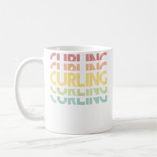 Curling Ijsstok Schieten Koffiemok (Links)