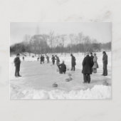 Curling in Central Park, 1906 Briefkaart (Voorkant)