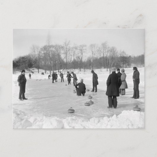 Curling in Central Park, 1906 Briefkaart (Voorkant)
