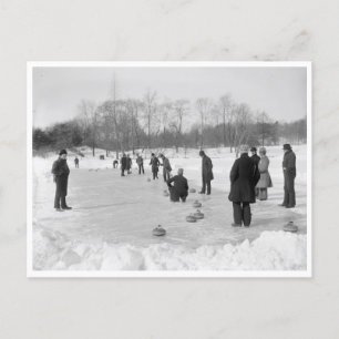 Curling in Central Park, New York Briefkaart