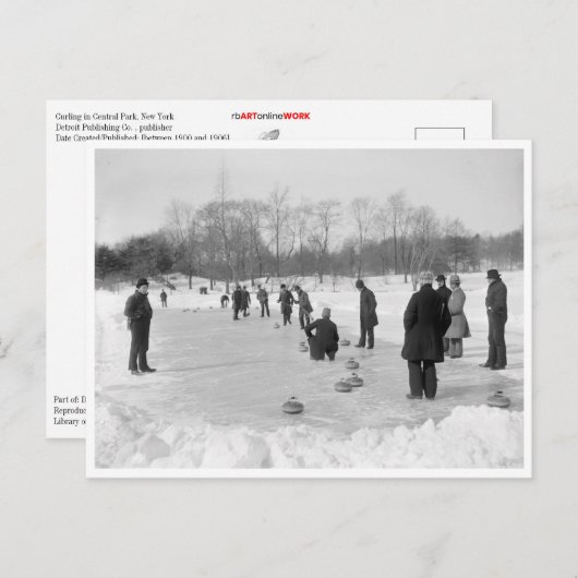 Curling in Central Park, New York Briefkaart (Voorkant / Achterkant)