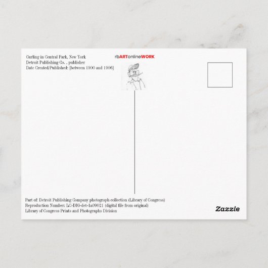 Curling in Central Park, New York Briefkaart (Achterkant)