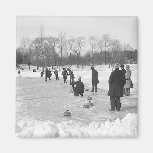 Curling in Central Park NYC Magnet (Voorkant)