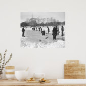 Curling in Central Park NYC Print (Keuken)
