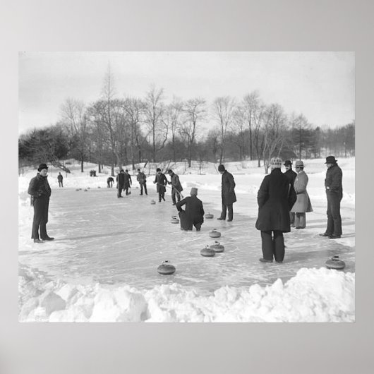 Curling in Central Park NYC Print (Voorkant)