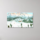 Curling in Zwitserland Canvas Afdruk (Voorkant)