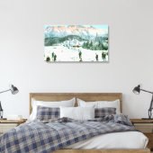 Curling in Zwitserland Canvas Afdruk (Insitu (Slaapkamer))