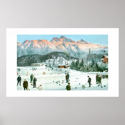 Curling in Zwitserland Poster (Voorkant)