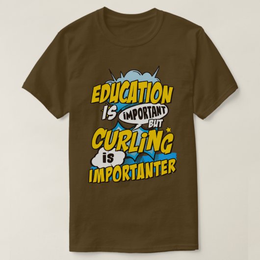 Curling is belangrijk t-shirt (Design voorkant)