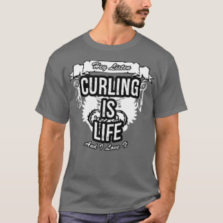 Curling is het levenscreatieve taakomschrijving t-shirt