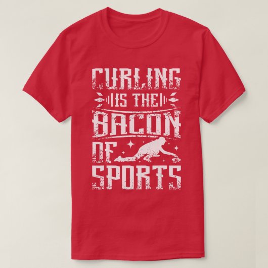 Curling is het spektakel van sport t-shirt (Design voorkant)