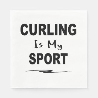 Curling is mijn sportpapier Napkins Servet