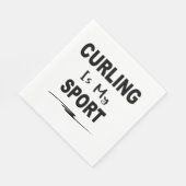 Curling is mijn sportpapier Napkins Servet (Hoek)
