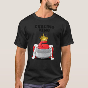 Curling King Boys Curling Team Player Curler Manne T-shirt