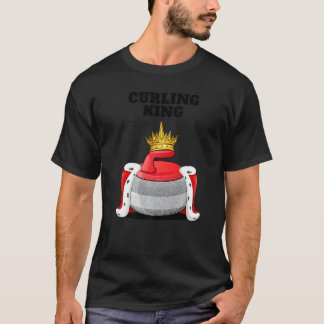 Curling King Boys Curling Team Player Curler Manne T-shirt