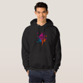 Curling kleurrijke plastic hoodie (Voorkant volledig)