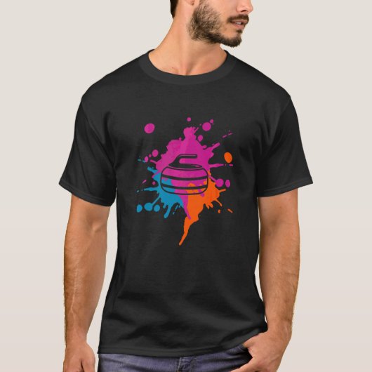 Curling kleurrijke plastic t-shirt (Voorkant)