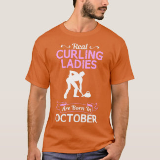 Curling Ladie oktober grappig ontwerp voor cadeaut T-shirt