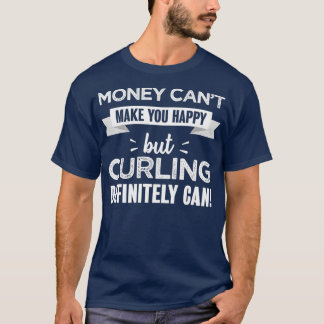 Curling maakt je gelukkig Funny sport cadeau voor  T-shirt