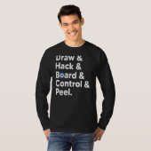 Curling Meme Draw Hack Board Control Peel Curling T-shirt (Voorkant volledig)