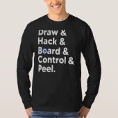 Curling Meme Draw Hack Board Control Peel Curling T-shirt (Voorkant)