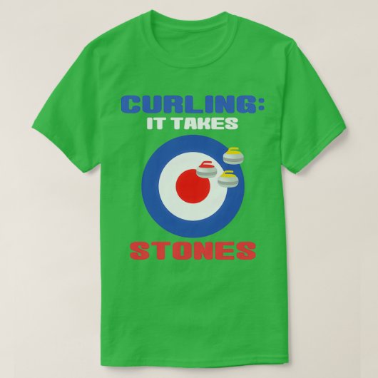 Curling neemt Stones Curling curling game T-shirt (Design voorkant)