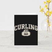 Curling papa vaderdag retro vintage kaart (Gele Bloem)