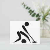 Curling Pictogram Briefkaart (Staand voorkant)