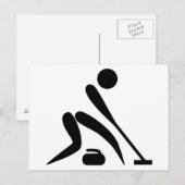 Curling Pictogram Briefkaart (Voorkant / Achterkant)