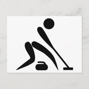 Curling Pictogram Briefkaart