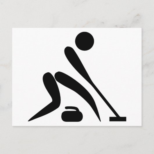 Curling Pictogram Briefkaart (Voorkant)