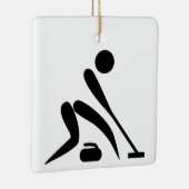 Curling Pictogram Keramisch Ornament (Rechts)