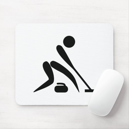 Curling Pictogram Muismat (Met muis)