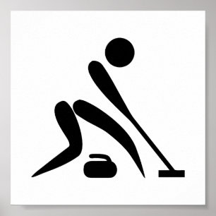 Curling Pictogram Poster