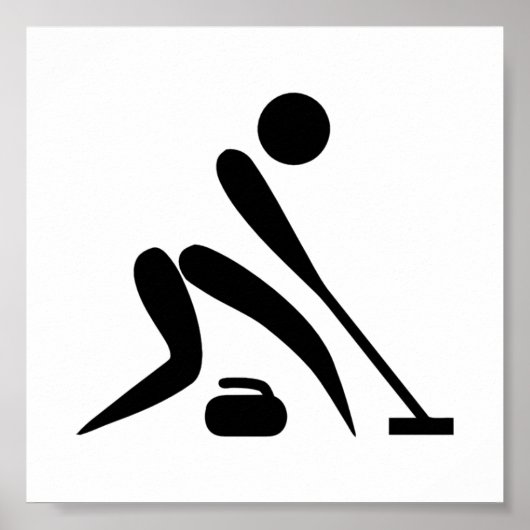 Curling Pictogram Poster (Voorkant)