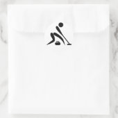 Curling Pictogram Ronde Sticker (Tas)