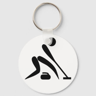Curling Pictogram Sleutelhanger