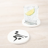 Curling Pictogram Zandsteen Onderzetter (Zijkant)