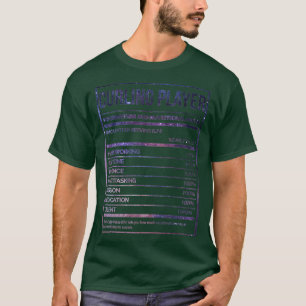 Curling Player Funny Curling Nutrition Label 1 T-shirt