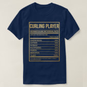 Curling Player Funny Curling Nutrition Label in Go T-shirt (Design voorkant)