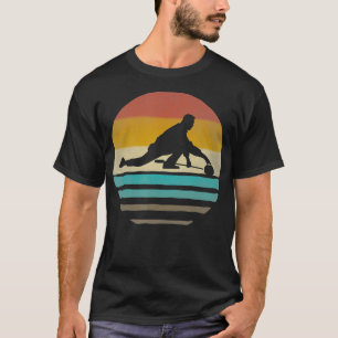 Curling Retro 70s Silhouette-stand T-shirt