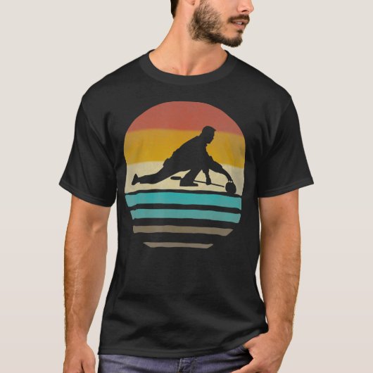 Curling Retro 70s Silhouette-stand T-shirt (Voorkant)